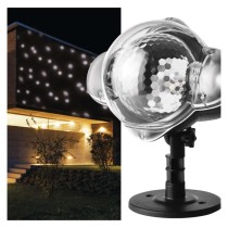 LED Dekorativer Projektor – fallende Schneeflocken, Außen und Innen, weiß