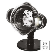 LED Dekorativer Projektor – fallende Schneeflocken, Außen und Innen, weiß