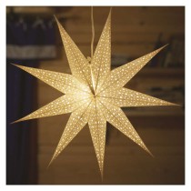 LED papír csillag, függeszthető, 60 cm, beltérre