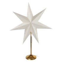 LED papírcsillag, aranyszínű talppal, 45 cm, beltéri