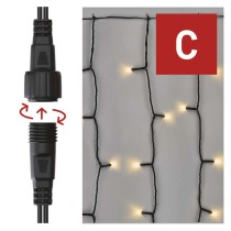 Standard LED Verbindungskette – Vorhang, 1x2 m, Außen, warm-weiß