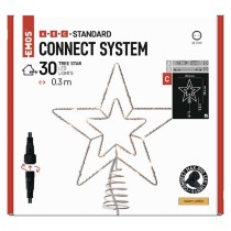 Standard LED spojovací vánoční hvězda, 28,5 cm, venkovní i vnitřní, teplá bílá