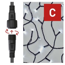 Standard LED sorolható karácsonyi füzér, 5 m, kültéri és beltéri, hideg fehér