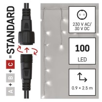 Standard LED Verbindungskette blinkend – Eiszapfen, 2,5 m, Außen, Kaltweiß