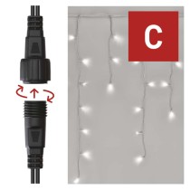 Standard LED Verbindungskette blinkend – Eiszapfen, 2,5 m, Außen, Kaltweiß