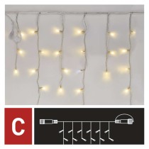 Standard LED spojovací řetěz blikající – rampouchy, 2,5 m, venkovní, teplá/studená bílá