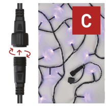 Standard LED sorolható karácsonyi füzér, 10 m, kültéri és beltéri, lila