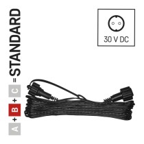Verlängerungskabel für Verbindungsketten Standard schwarz, 10 m, Außen/Innen