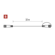 Verlängerungskabel für Verbindungsketten Standard transparent, 10 m, Außen/Innen