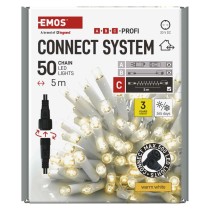Profi LED Verbindungskette weiß, 5 m, Außen/Innen, warm-weiß