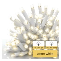 Profi LED Verbindungskette, blinkend, weiß – Eiszapfen, 3 m, Außen, warm-weiß