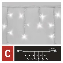 Profi LED Verbindungskette, blinkend, weiß – Eiszapfen, 3 m, Außen, Kaltweiß