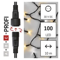 Profi LED Verbindungskette blinkend, 10 m, Außen, warmweiß/Kaltweiß