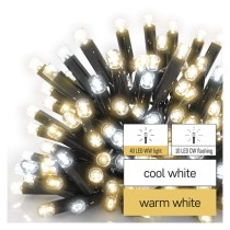 Profi LED Verbindungskette blinkend – Eiszapfen, 3 m, Außen, warmweiß/Kaltweiß
