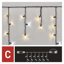 Profi LED Verbindungskette blinkend – Eiszapfen, 3 m, Außen, warmweiß/Kaltweiß