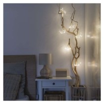 LED svetlobna veriga – svetleče cvetlice, nano, 2,35 m, notranja, topla bela, časovnik