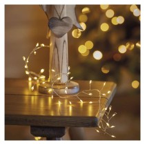 LED Weihnachtliche Nano-Kette – Igel, 2,4 m, 3x AA, Innen, warm-weiß, Timer