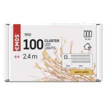 LED Weihnachtliche Nano-Kette – Igel, 2,4 m, 3x AA, Innen, warm-weiß, Timer