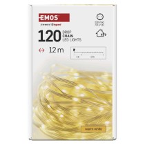 LED vánoční drop řetěz, 12 m, venkovní i vnitřní, teplá bílá, časovač