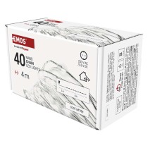 LED karácsonyi nano fényfüzér, ezüst, 4 m, kültéri és beltéri, hideg fehér, időzítő