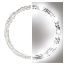 LED karácsonyi nano fényfüzér, ezüst, 4 m, kültéri és beltéri, hideg fehér, időzítő