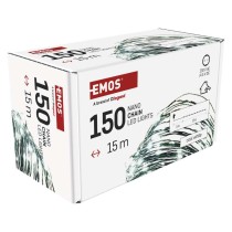 LED vánoční nano řetěz zelený, 15 m, venkovní i vnitřní, studená bílá, časovač