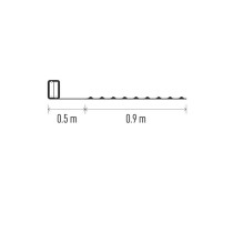 LED vánoční nano řetěz stříbrný, 0,9 m, 2x AA, vnitřní, studená bílá, časovač