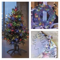 LED vánoční nano řetěz zelený, 4 m, venkovní i vnitřní, multicolor, časovač