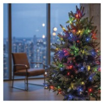 LED vánoční nano řetěz zelený, 15 m, venkovní i vnitřní, multicolor, časovač