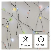 LED Weihnachtliche Nano-Kette, 1,9 m, 2x AA, Innen, Multicolor, Timer