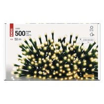 LED božična veriga, 50 m, zunanja in notranja, topla bela, časovnik