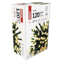 LED vianočná reťaz, 12 m, vonkajšia aj vnútorná, teplá biela, časovač