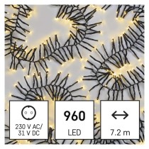 LED Weihnachtliche Lichterkette – Igel, 7,2m, Außen und Innen, warm-weiß, Programme, Timer