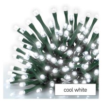LED karácsonyi fényfüzér, 4 m, kültéri és beltéri, hideg fehér, progr, időz.