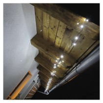 LED Weihnachtliche Lichterkette, 12 m, Außen/Innen, kaltweiß, Programme,  Timer