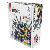 LED karácsonyi fényfüzér 2 az 1-ben, 10 m, kültéri és beltéri, hideg fehér/többszínű, prog