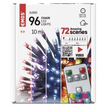 LED Weihnachtliche Lichterkette, 10 m, Außen/Innen, RGB, Fernbedienung, Programme, Timer