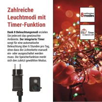 LED Weihnachtliche Lichterkette, 50 m, Außen/Innen, Multicolor, Programme, Timer