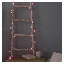 LED Cherry Lichterkette – Kugeln 2,5 cm, 4 m, Außen und Innen, rosa, Timer
