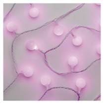 LED Cherry Lichterkette – Kugeln 2,5 cm, 4 m, Außen und Innen, rosa, Timer