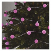 LED Cherry Lichterkette – Kugeln 2,5 cm, 4 m, Außen und Innen, rosa, Timer