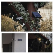 Solární LED reflektor SUNNO s pohybovým čidlem, černý, neutrální bílá