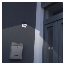 Solární LED svítidlo LUNIS s pohybovým čidlem, černé, neutrální bílá