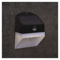Solarna LED svetilka LUNIS s senzorjem gibanja, črna, nevtralna bela