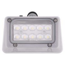 Solarna LED svetilka LUNIS s senzorjem gibanja, črna, nevtralna bela