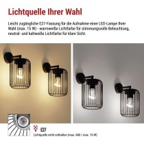 Garten-Wandleuchte SALVIA, 20,8 x 16 x 28,5 cm, 1 x E27, 15 W