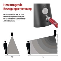 Garten-Wandleuchte ARTEO mit Dämmerungssensor, 16,4 x 12 x 29,5 cm, 1 x E27, 15 W