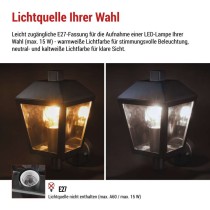 Garten-Wandleuchte ADENIA, 19,8 x 15 x 27,8 cm, 1 x E27, 15 W