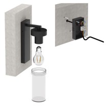 Garten-Wandleuchte ZALA,  12,8 × 8,0 × 23,0 cm, 1 × E27, 15 W