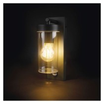 Garten-Wandleuchte ZALA mit Dämmerungssensor, 12,8 × 8 × 28 cm, 1 × E27, 15 W